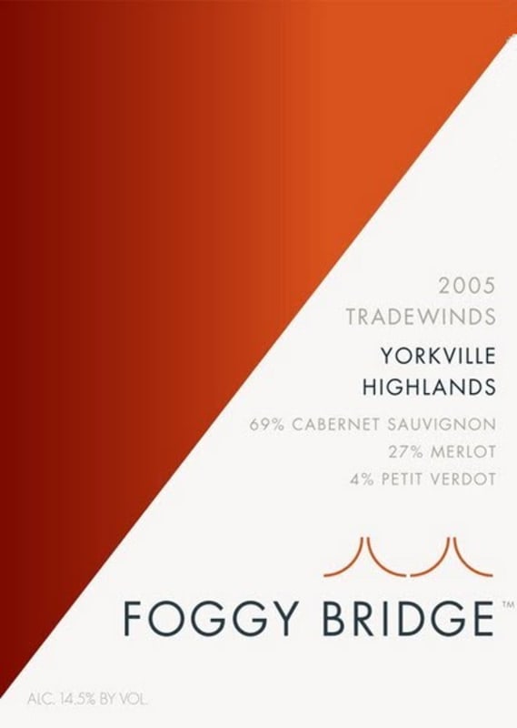 Foggy Bridge Winery Tradewinds Cabernet Sauvignon Merlot Petit Verdot 2005 Front Label