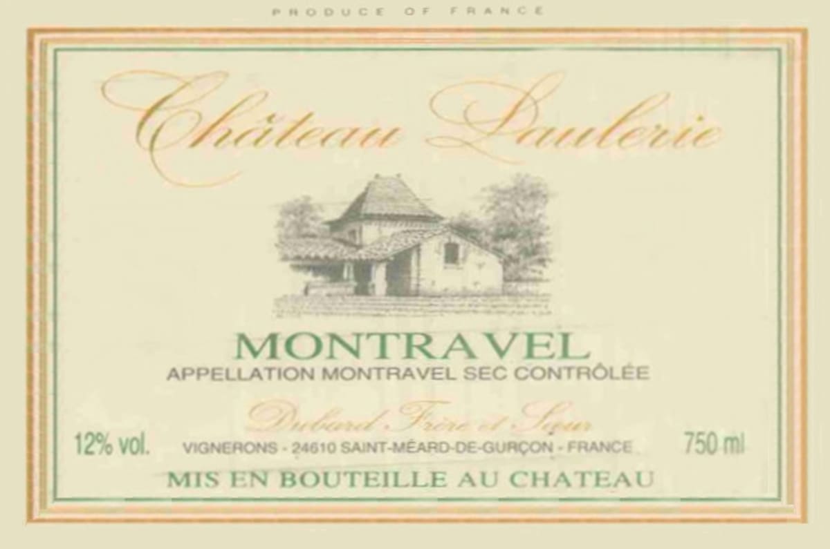 Chateau Laulerie Montravel Blanc 2010 Front Label