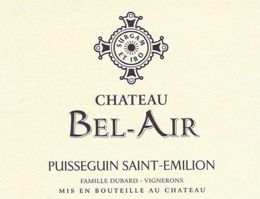 Chateau Bel-Air Puisseguin St Emilion 2011 Front Label