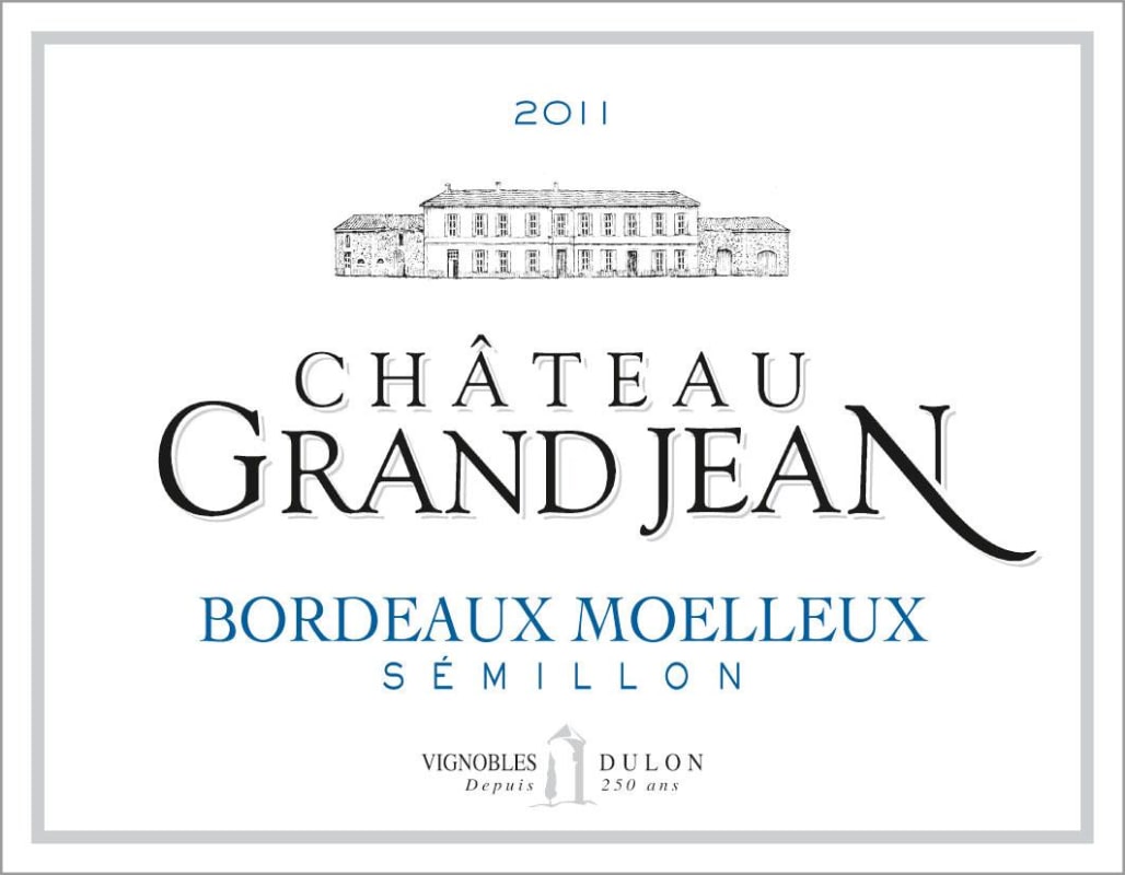 Vignobles Dulon Bordeaux Chateau Grand Jean Moelleux 2011 Front Label