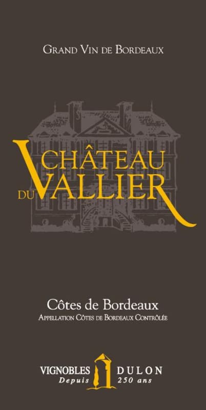 Vignobles Dulon Cotes de Bordeaux Chateau du Vallier Premiers 2009 Front Label