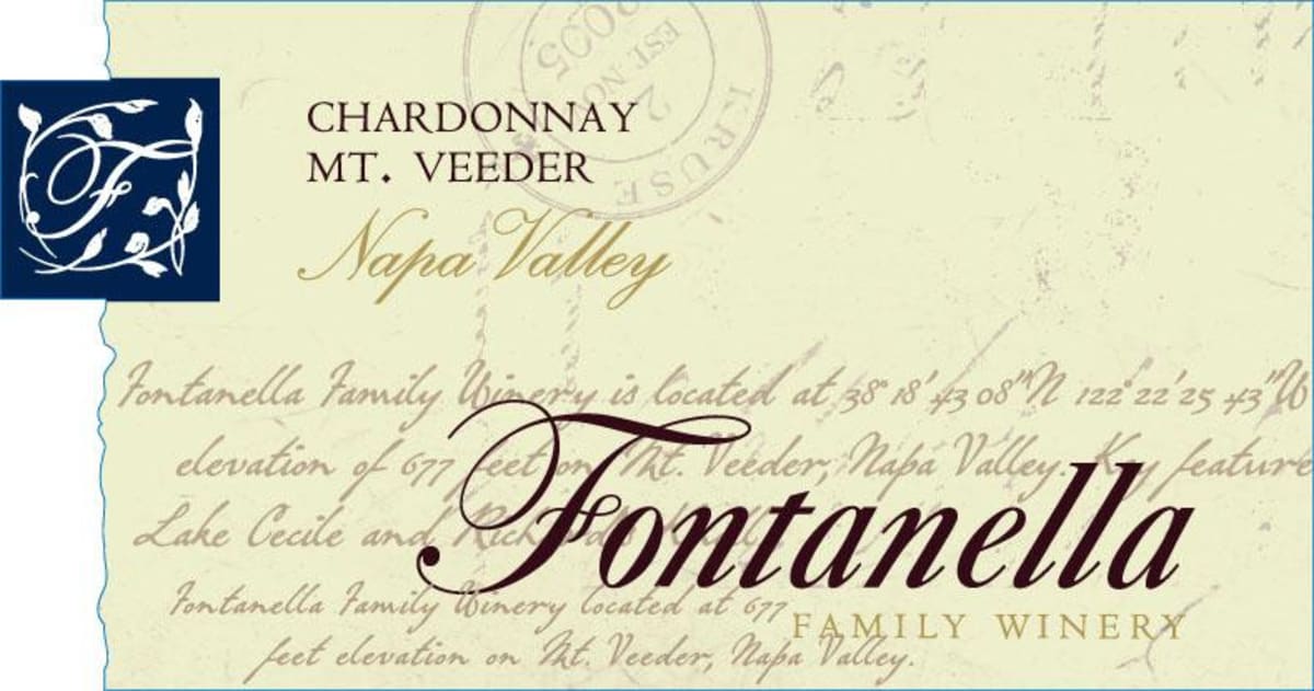 Fontanella Family Winery Chardonnay 2010 Front Label