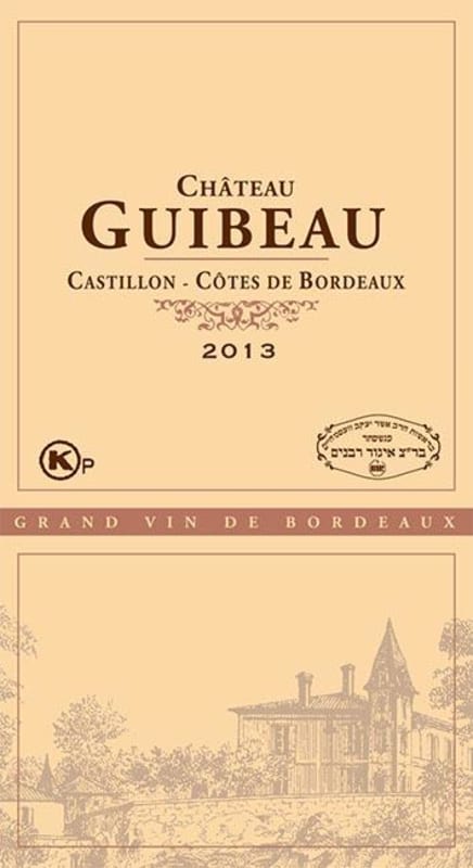 Vignobles Henri Bourlon Chateau Guibeau 2013 Front Label