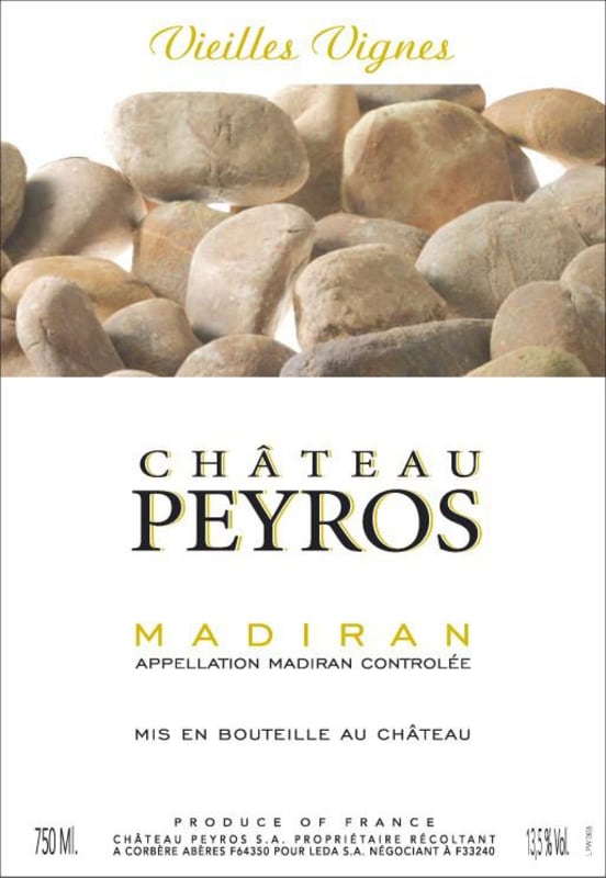 Vignobles Lesgourgues Chateau Peyros Vieilles Vignes 2008 Front Label