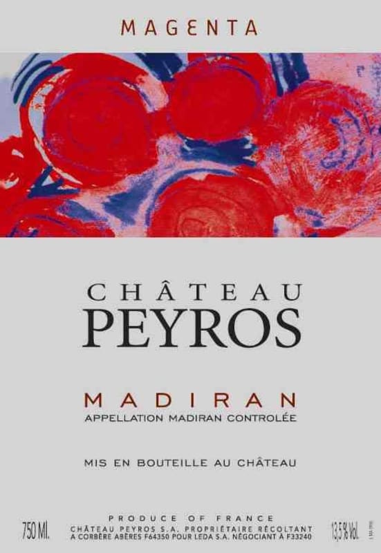 Vignobles Lesgourgues Chateau Peyros Magenta 2005 Front Label