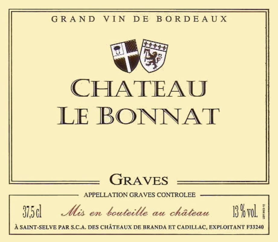 Vignobles Lesgourgues Chateau Le Bonnat 2012 Front Label