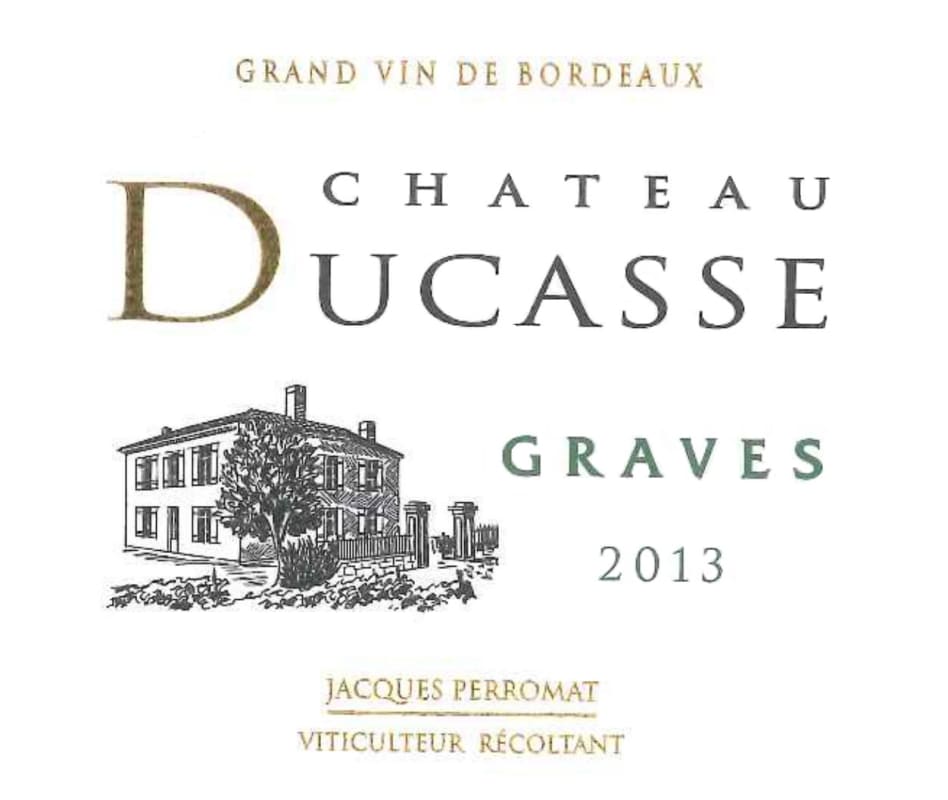 Vignobles M&J Perromat Chateau Ducasse Blanc 2013 Front Label