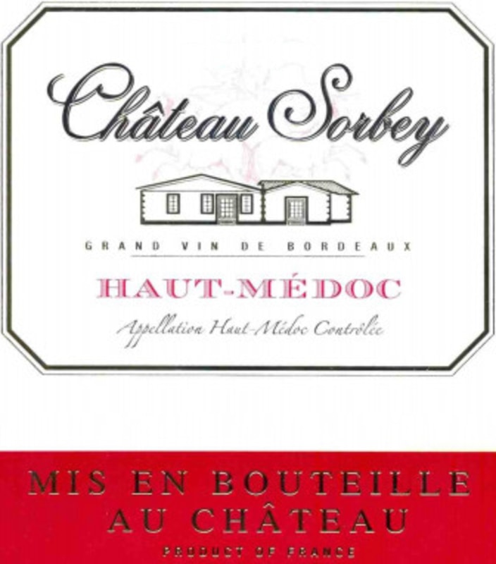 Vignobles Meyre Haut-Medoc Chateau Sorbey 2012 Front Label