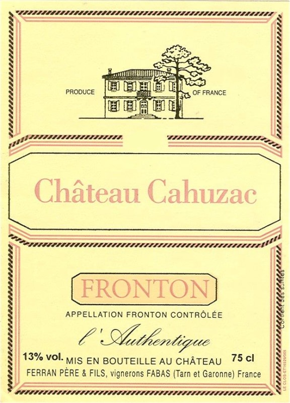 Vignobles Nicolas Gelis Fronton Chateau Cahuzac Rose 2007 Front Label