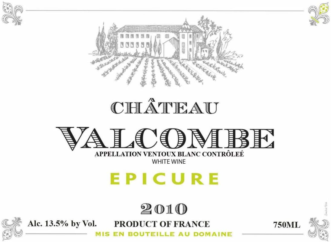 Vignobles Paul Jeune Ventoux Epicure Blanc 2010 Front Label