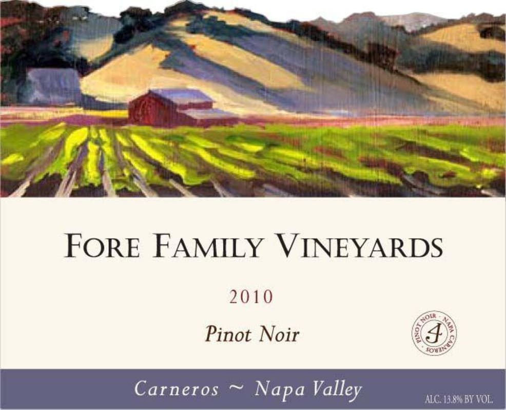 Fore Family Vineyards Pinot Noir 2010 Front Label