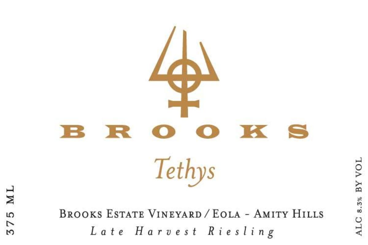 Brooks Tethys Late Harvest Riesling 2014 Front Label