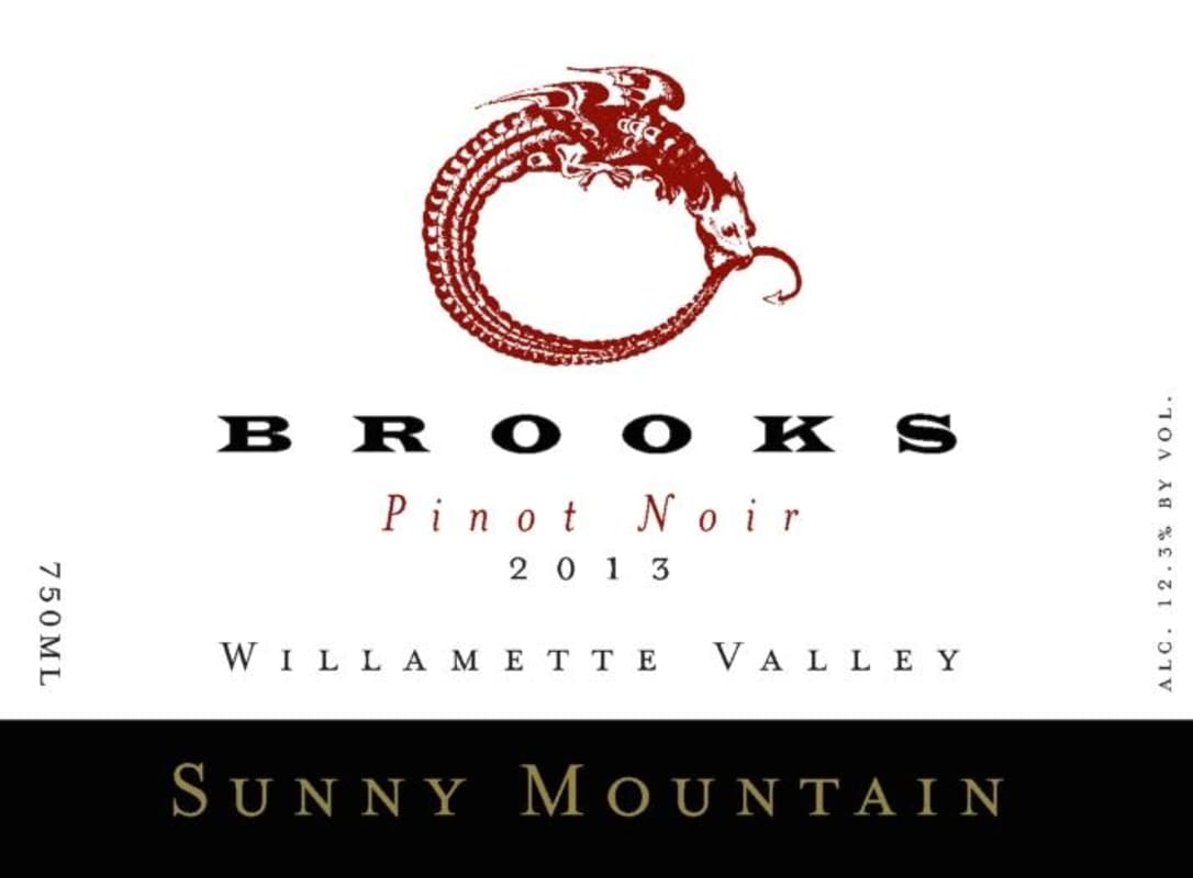 Brooks Brooks Wines Sunny Mountain Pinot Noir 2013 Front Label