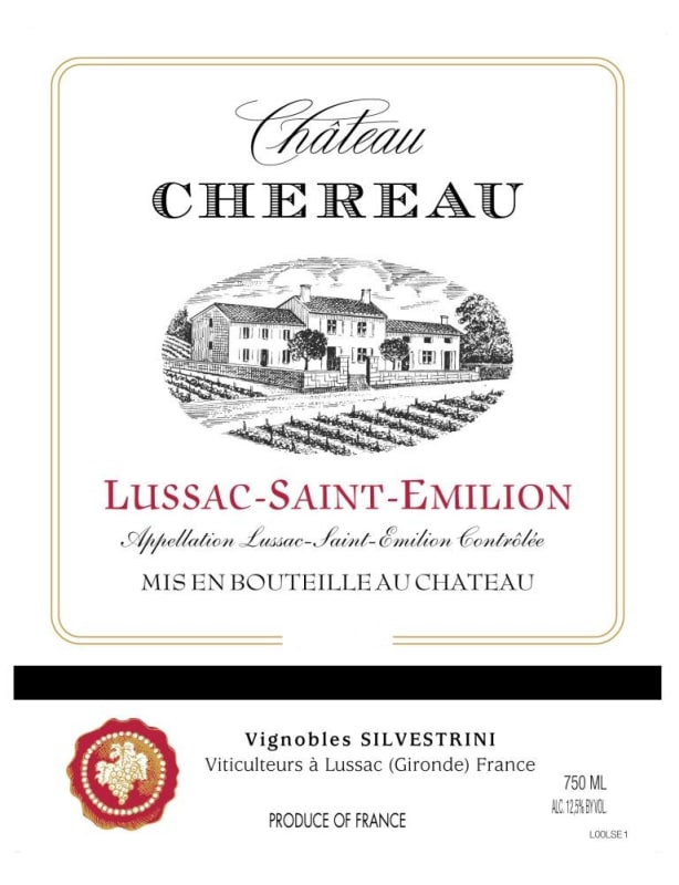 Vignobles Silvestrini Lussac-Saint-Emilion Chateau Chereau 2011 Front Label