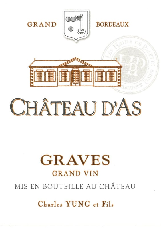 Vignobles Yung Graves Chateau d'As 2007 Front Label