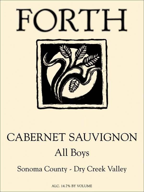 Forth Vineyards All Boys Cabernet Sauvignon 2013 Front Label