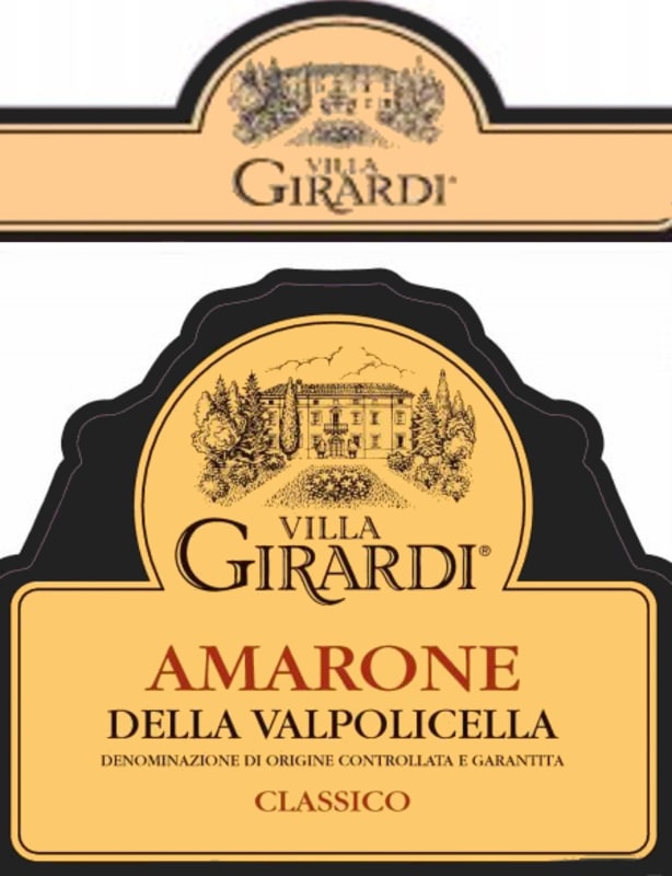 Villa Girardi Amarone della Valpolicella Classico 2012 Front Label