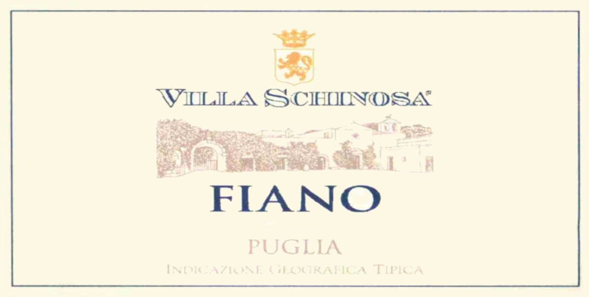 Villa Schinosa Fiano 2014 Front Label