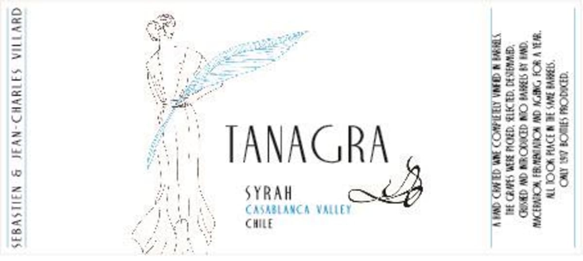 Villard Estate Tanagra Syrah 2012 Front Label