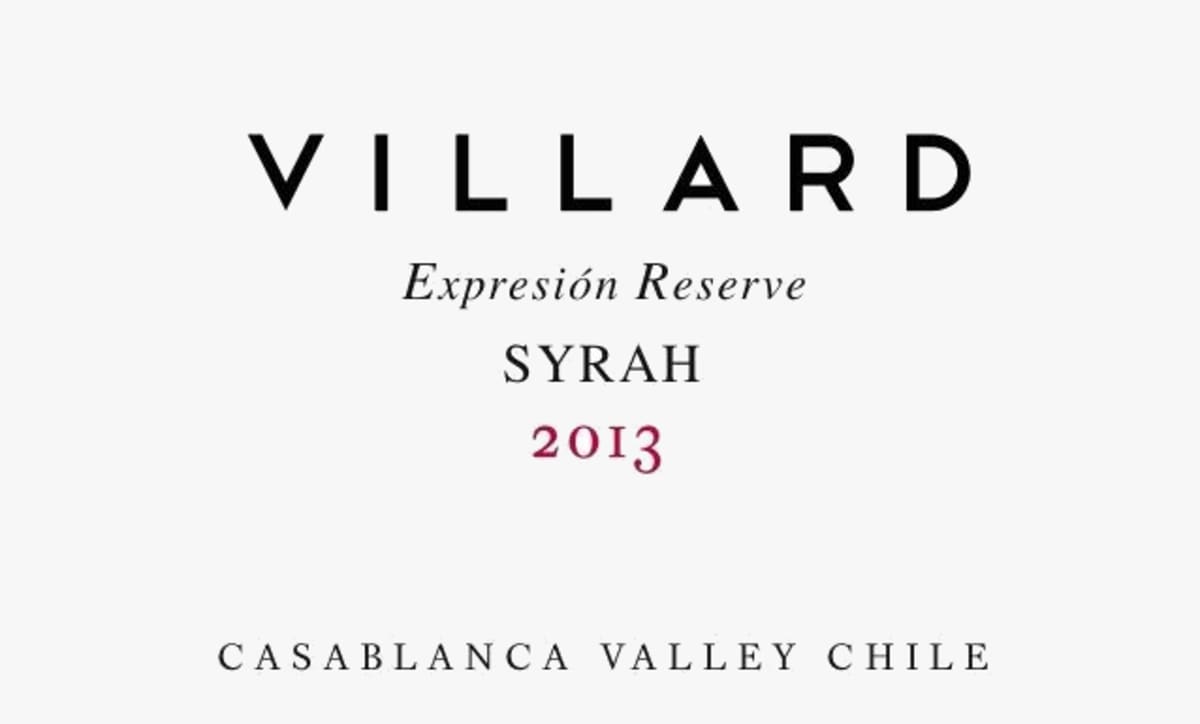 Villard Estate Expresion Reserve Syrah 2013 Front Label