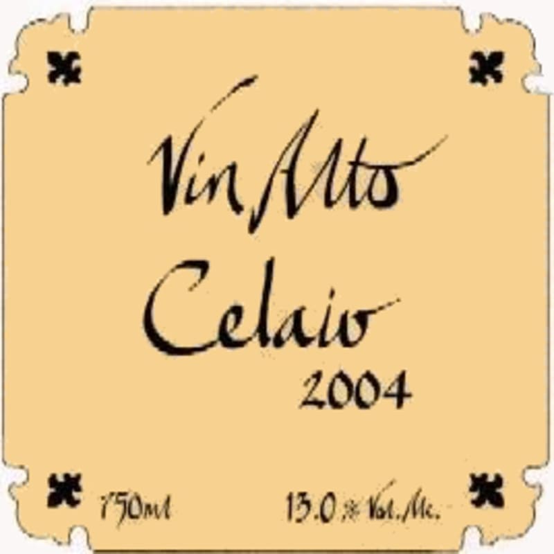 Vin Alto Winery Clevedon Celaio 2004 Front Label