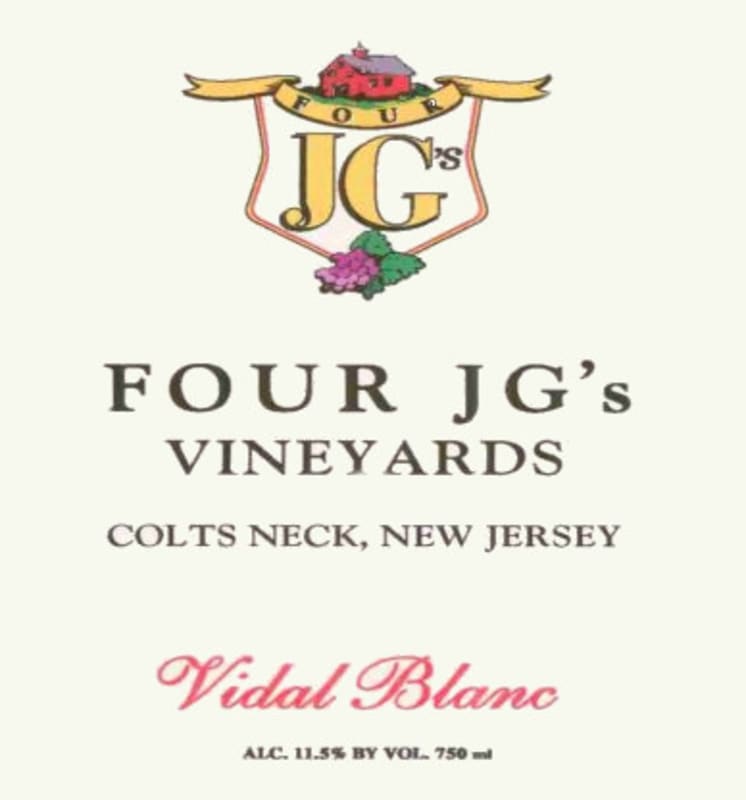 Four JG's Vineyards Blanc Vidal 2014 Front Label