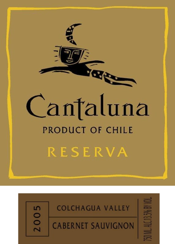 Vina Cantaluna S.A. Reserva Cabernet Sauvignon 2005 Front Label