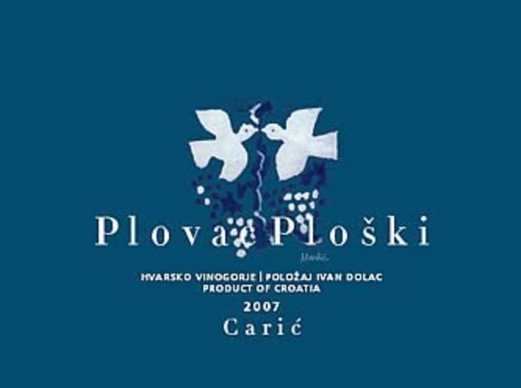 Vina Caric Plovac Ploski 2007 Front Label