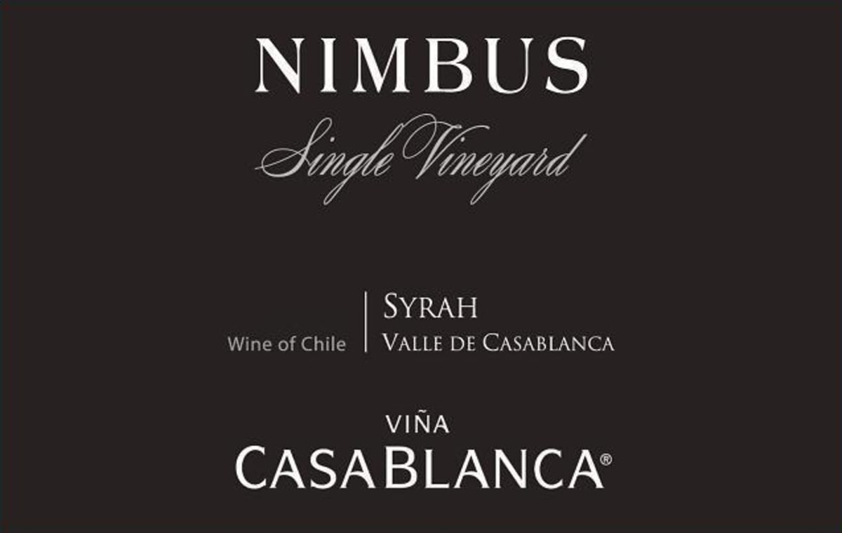 Vina Casablanca Nimbus Single Vineyard Syrah 2012 Front Label