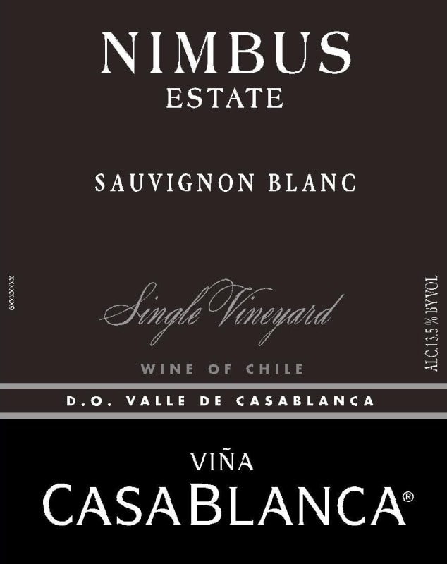 Vina Casablanca Nimbus Single Vineyard Sauvignon Blanc 2012 Front Label