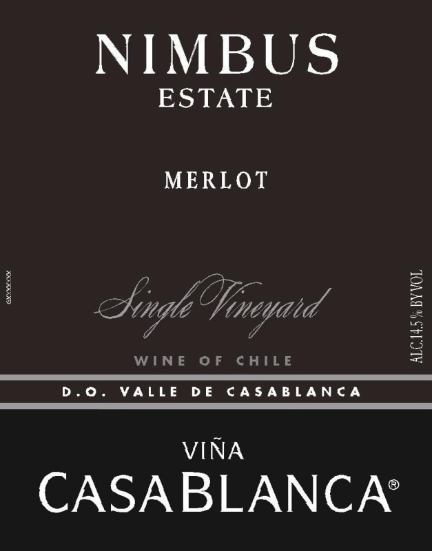 Vina Casablanca Nimbus Single Vineyard Merlot 2011 Front Label