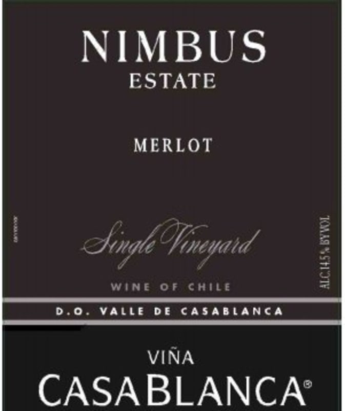 Vina Casablanca Nimbus Single Vineyard Merlot 2006 Front Label