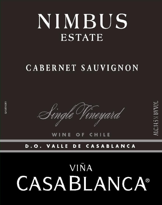 Vina Casablanca Nimbus Single Vineyard Cabernet Sauvignon 2012 Front Label