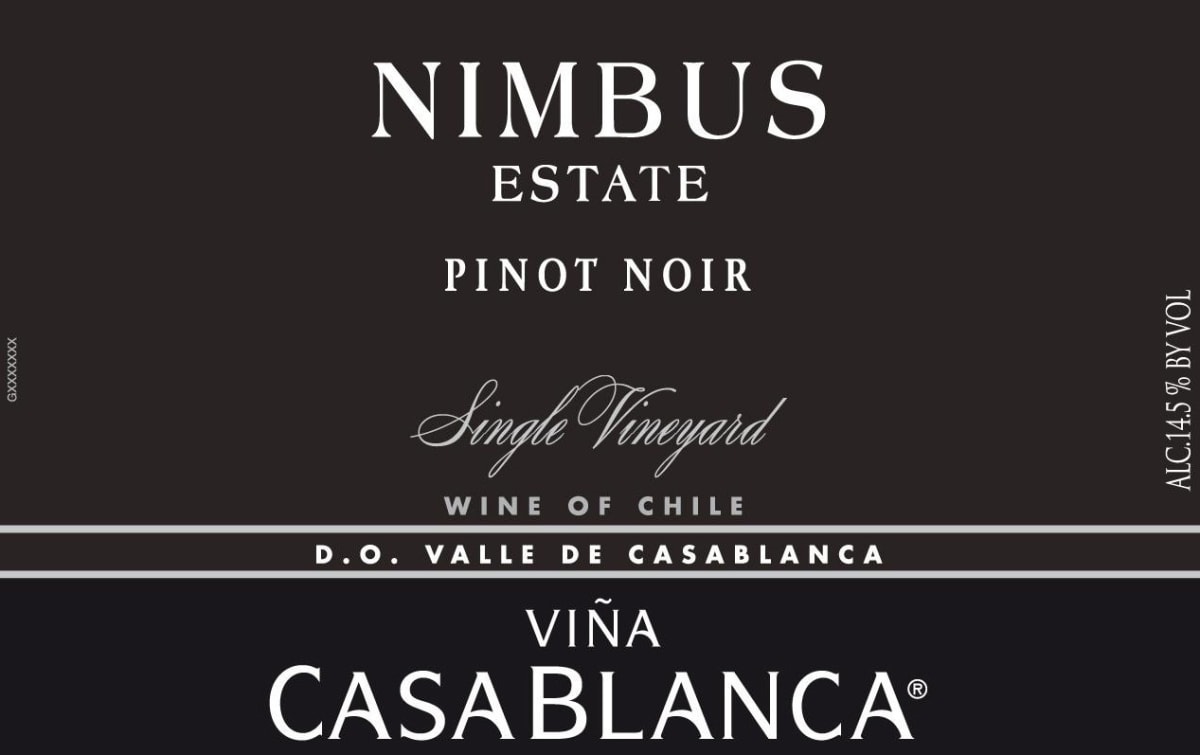 Vina Casablanca Nimbus Estate Pinot Noir 2013 Front Label