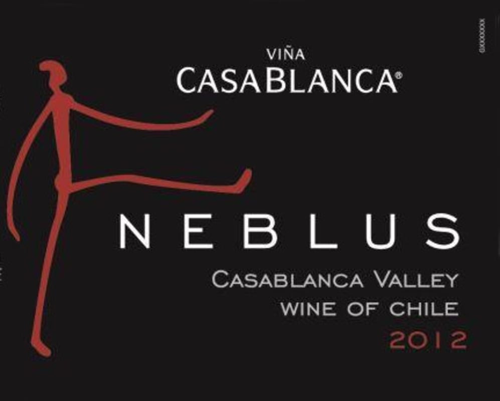 Vina Casablanca Neblus 2012 Front Label