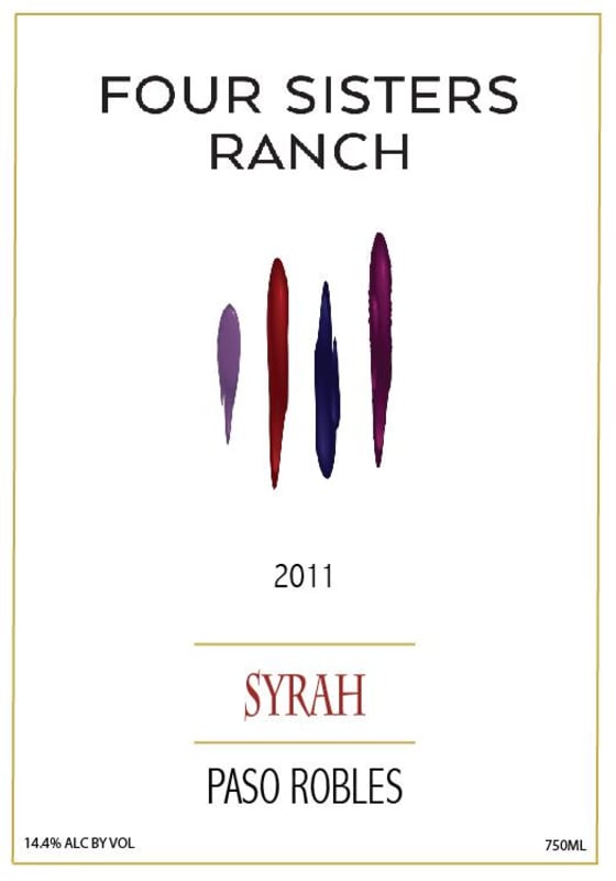 Four Sisters Ranch Syrah 2011 Front Label