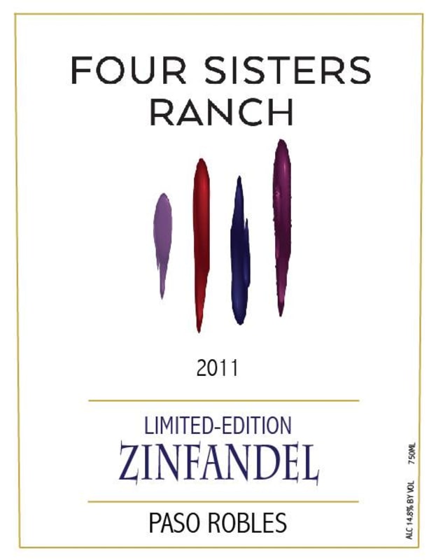 Four Sisters Ranch Limited Edition Zinfandel 2011 Front Label