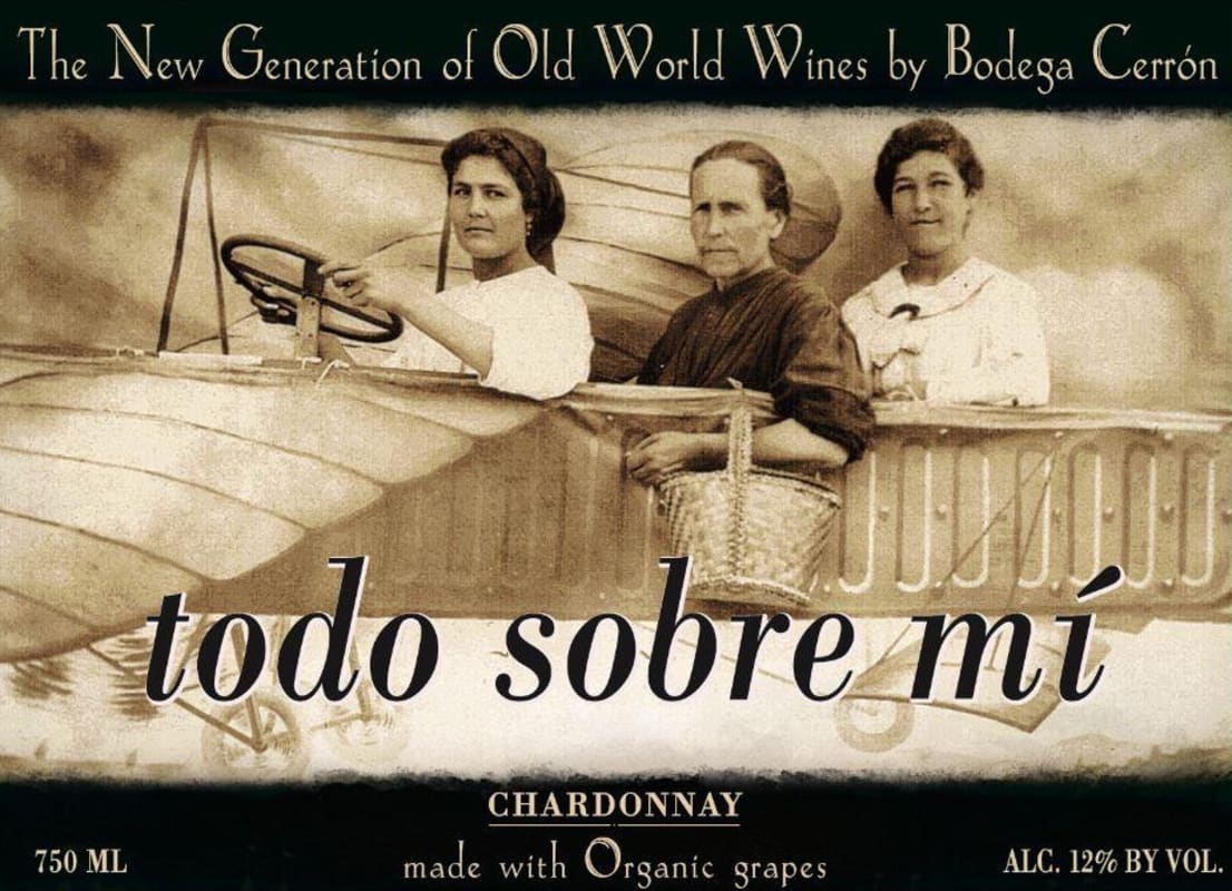 Vina Cerron Todo Sobre Mi Vino de la Tierra 2014 Front Label