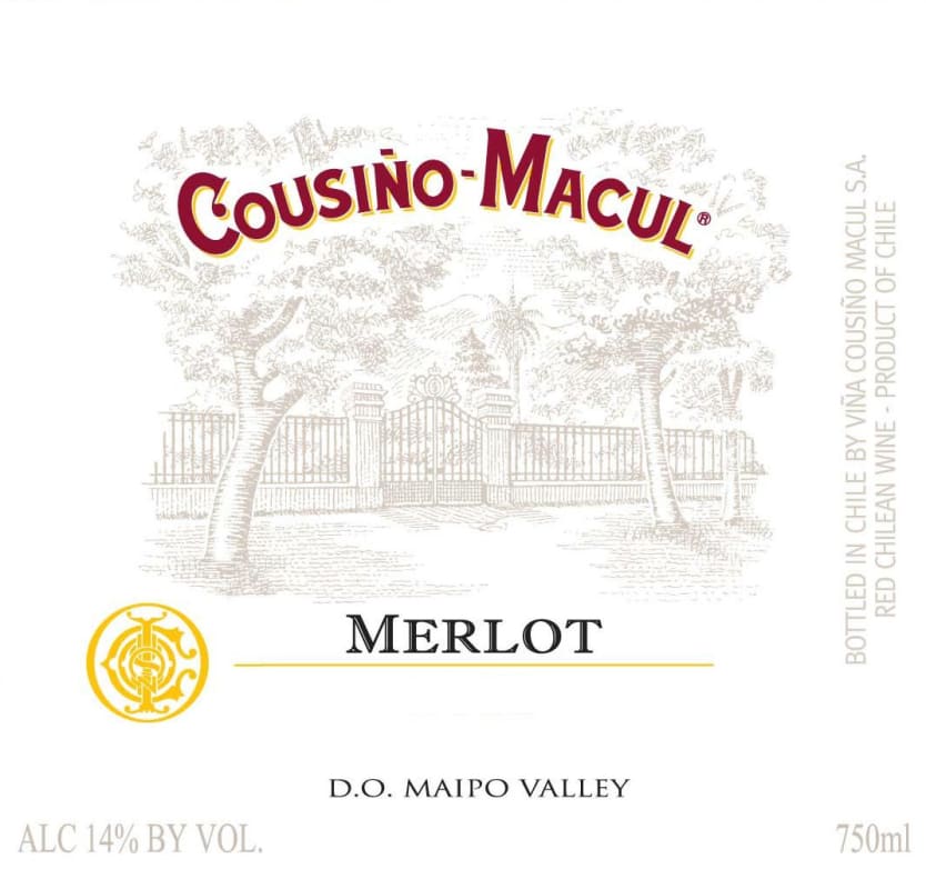 Vina Cousino-Macul Merlot 2014 Front Label
