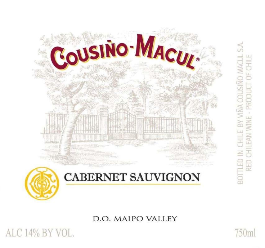 Vina Cousino-Macul Cabernet Sauvignon 2012 Front Label