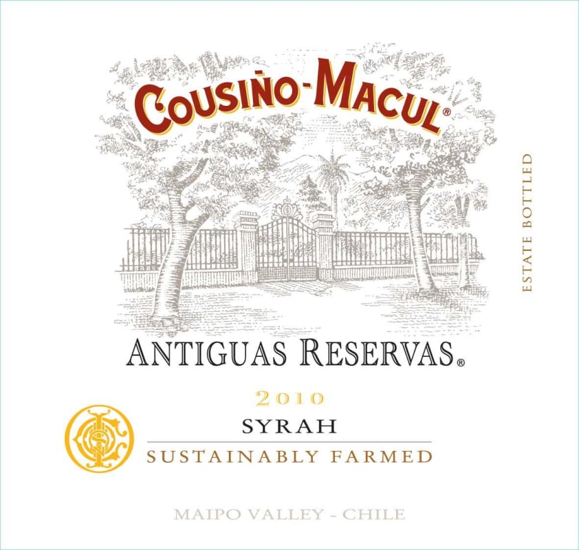 Vina Cousino-Macul Antiguas Reservas Syrah 2010 Front Label