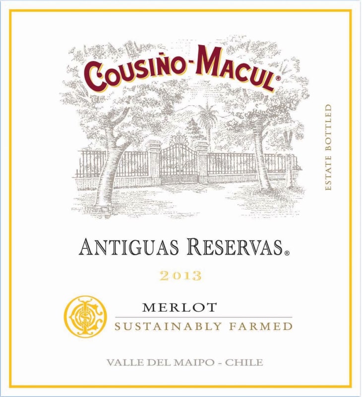Vina Cousino-Macul Antiguas Reservas Merlot 2013 Front Label