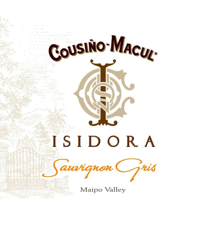 Vina Cousino-Macul Isidora Sauvignon Gris 2015 Front Label