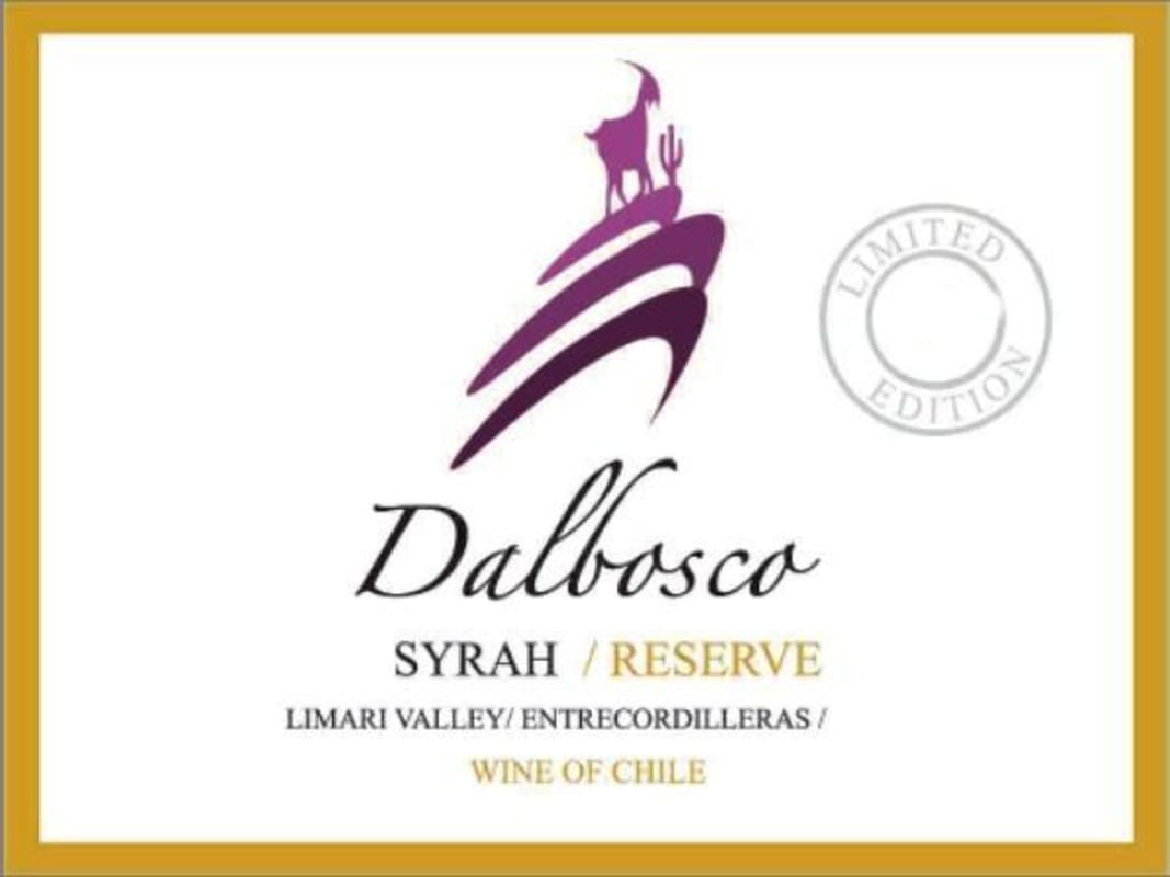 Vina Dalbosco Reserve Syrah 2012 Front Label