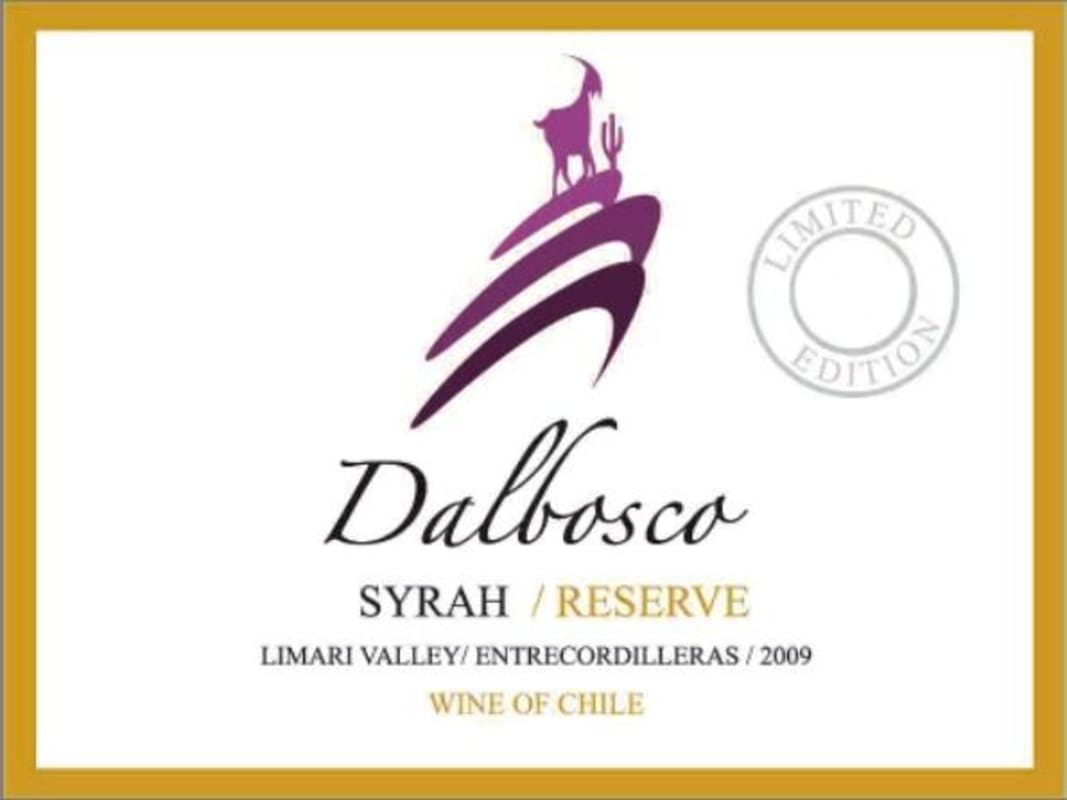 Vina Dalbosco Reserve Syrah 2013 Front Label