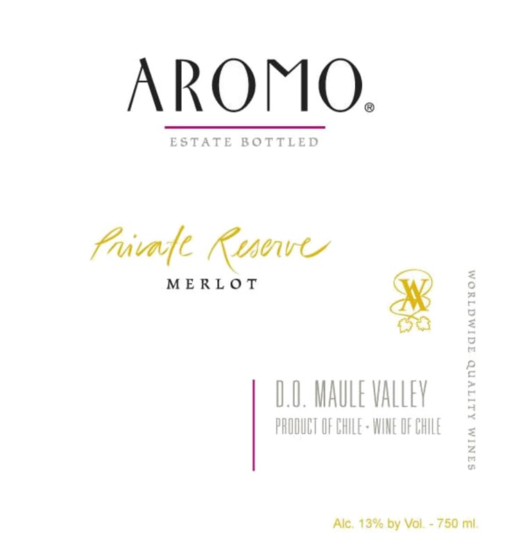 Vina el Aromo Private Reserve Merlot 2014 Front Label