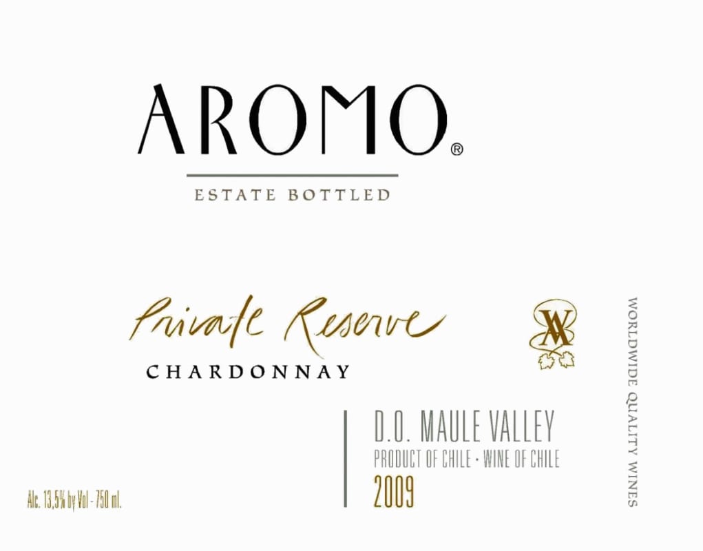 Vina el Aromo Private Reserve Chardonnay 2009 Front Label