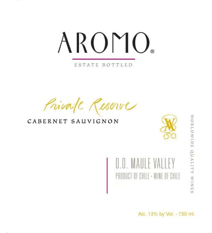 Vina el Aromo Private Reserve Cabernet Sauvignon 2012 Front Label