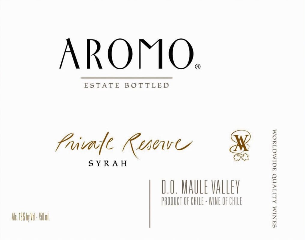 Vina el Aromo Private Reserve Syrah 2010 Front Label
