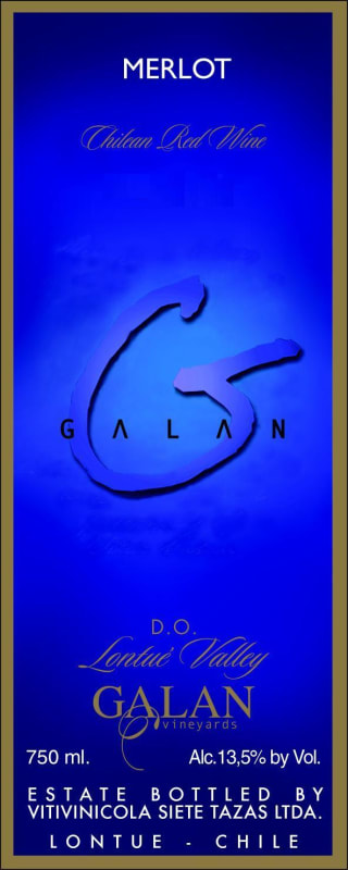 Vina Galan Merlot 2011 Front Label
